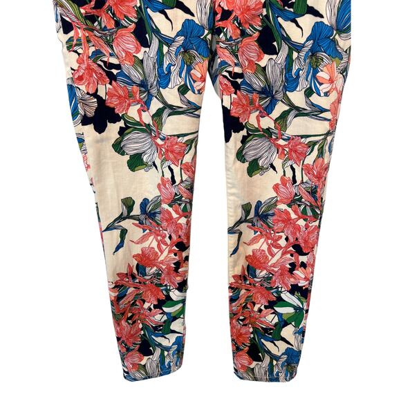 Chicos Womens Size 4 Reg Pull On Jeggings Ankle Jeans Tropical Floral Print - Picture 5 of 10